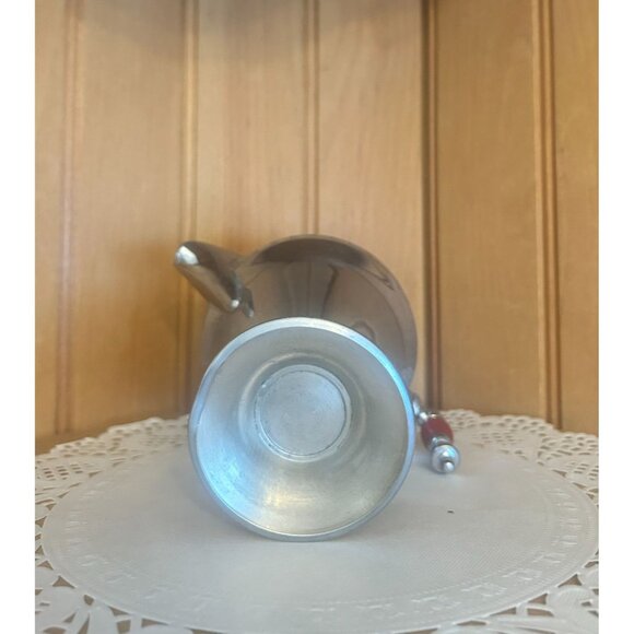 Vintage Manning Bowman Metal Creamer Art Deco Red Bakelite Handle - Picture 3 of 7